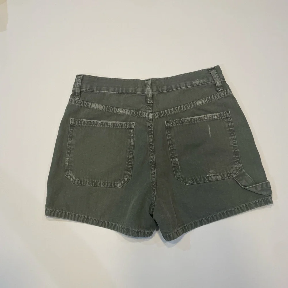 Zara High Waist Green Shorts Stylish Summer Essential